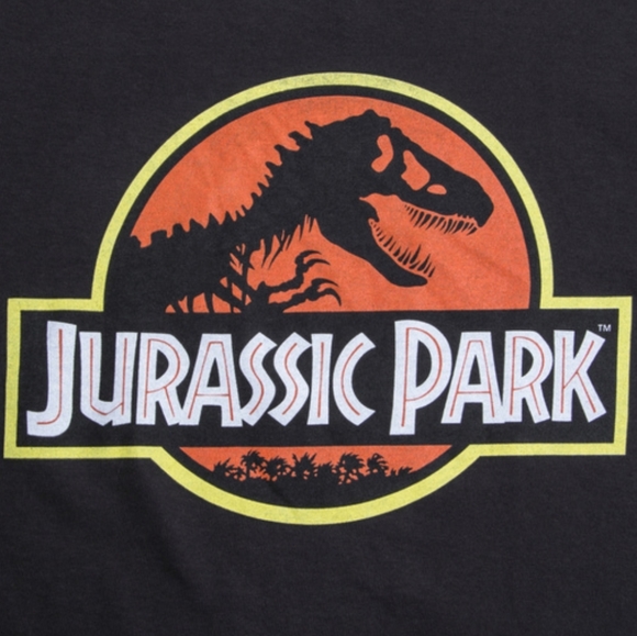 BOGO NWT JURASSIC PARK Cotton Movie Logo Graphic Short-Sleeve Halloween Teeshirt - Picture 2 of 3